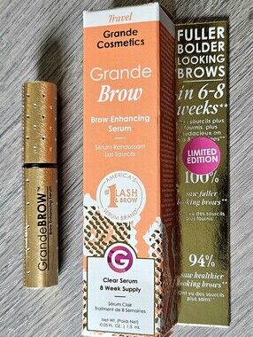 GRANDE COSMETICS GrandeBROW Brow Enhancing Serum 1.5ml 8 Week Supply Travel Size